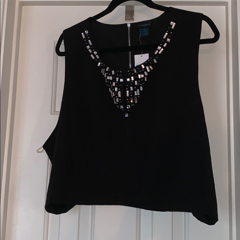 Rue 21 Plus Jeweled Crop Top 3X